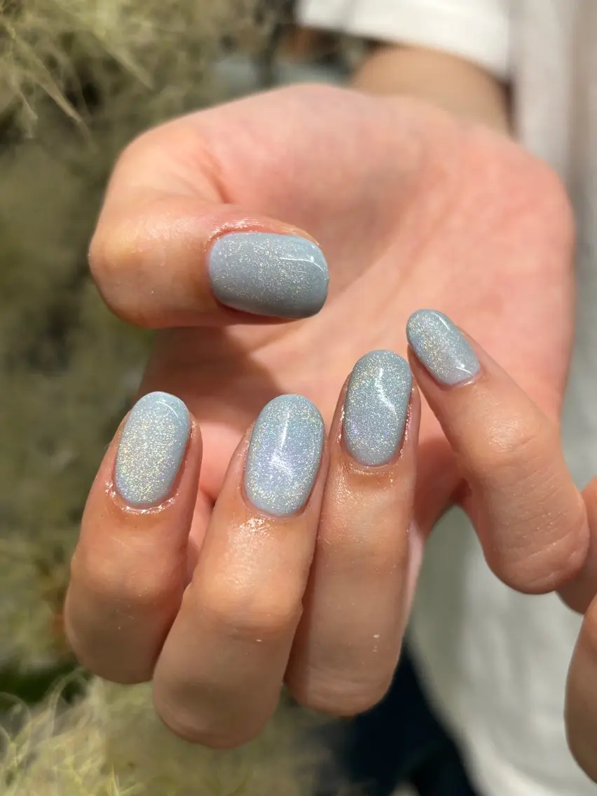 ネイル 水色 マグネットネイル chika / nailのネイルデザイン