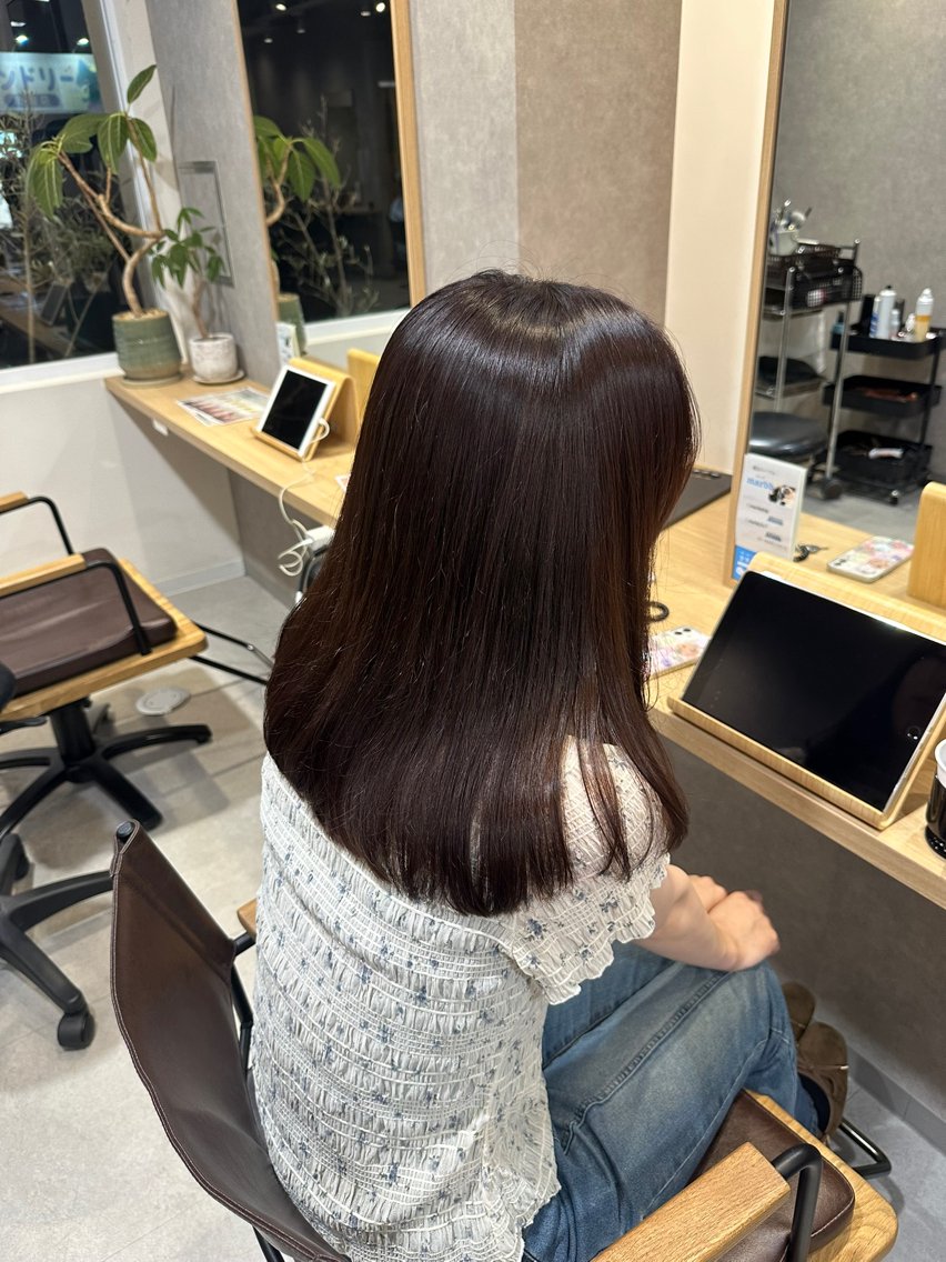セミロング カット カットモデル募集/ レイヤー/松尾麗実のヘアスタイル