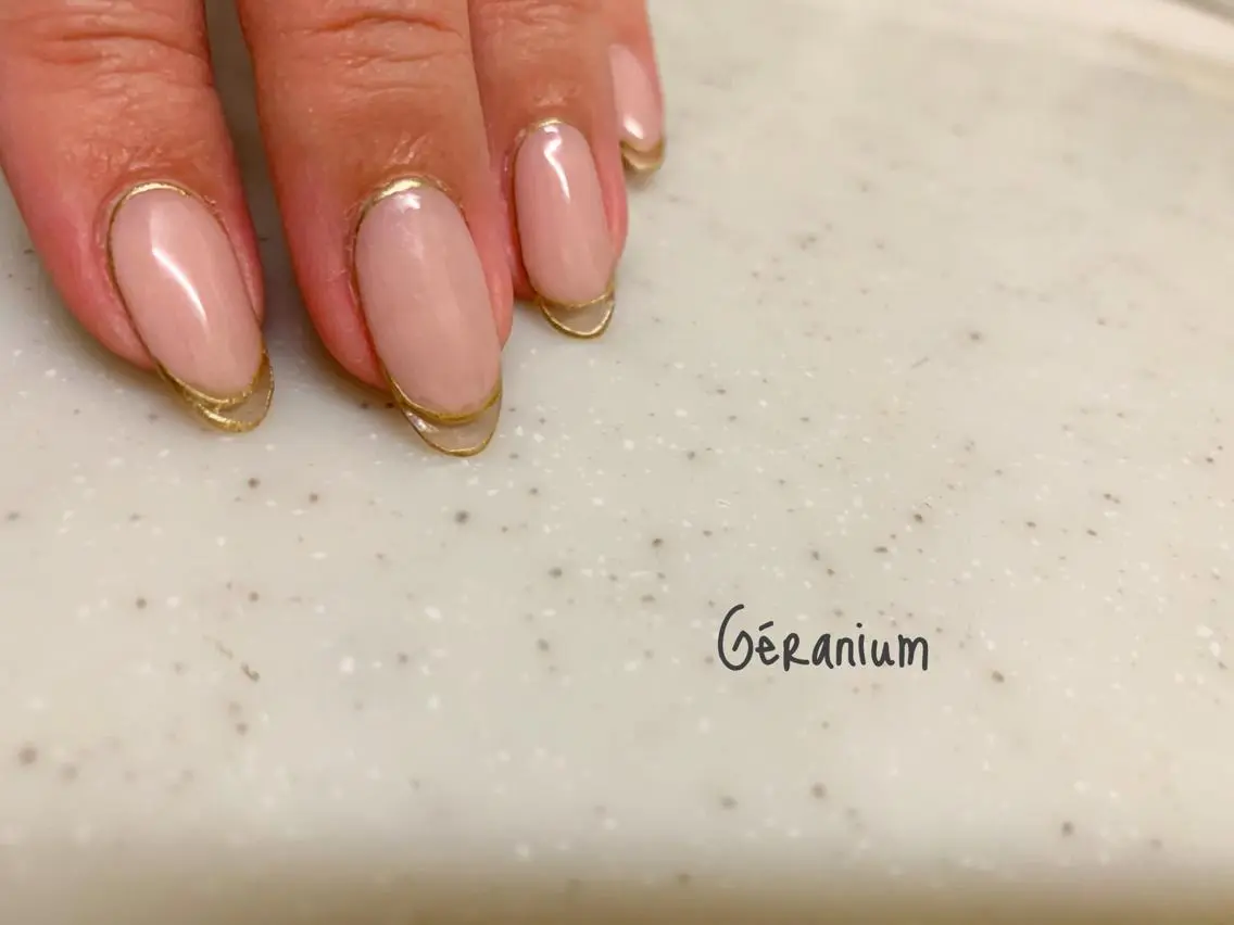 ネイル アートネイル クリアネイル フレンチネイル ハンドネイル GéRanium Harukaのネイルデザイン
