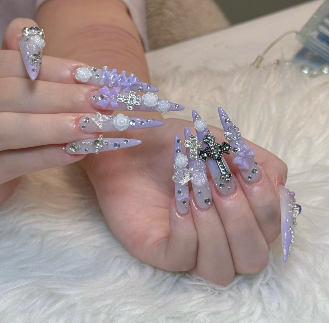 ネイル ジェルネイル キラキラネイル ロングネイル マグネットネイル 持ち込み ハンドネイル Sully Nail  Labのネイルデザイン