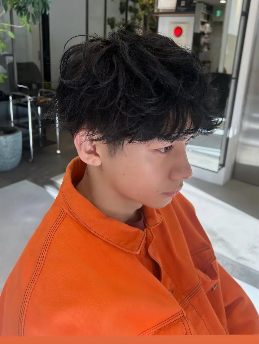 パーマ メンズ カット パーマ メンズ清潔感のプロ 💈メンズパーマ藤田のヘアスタイル