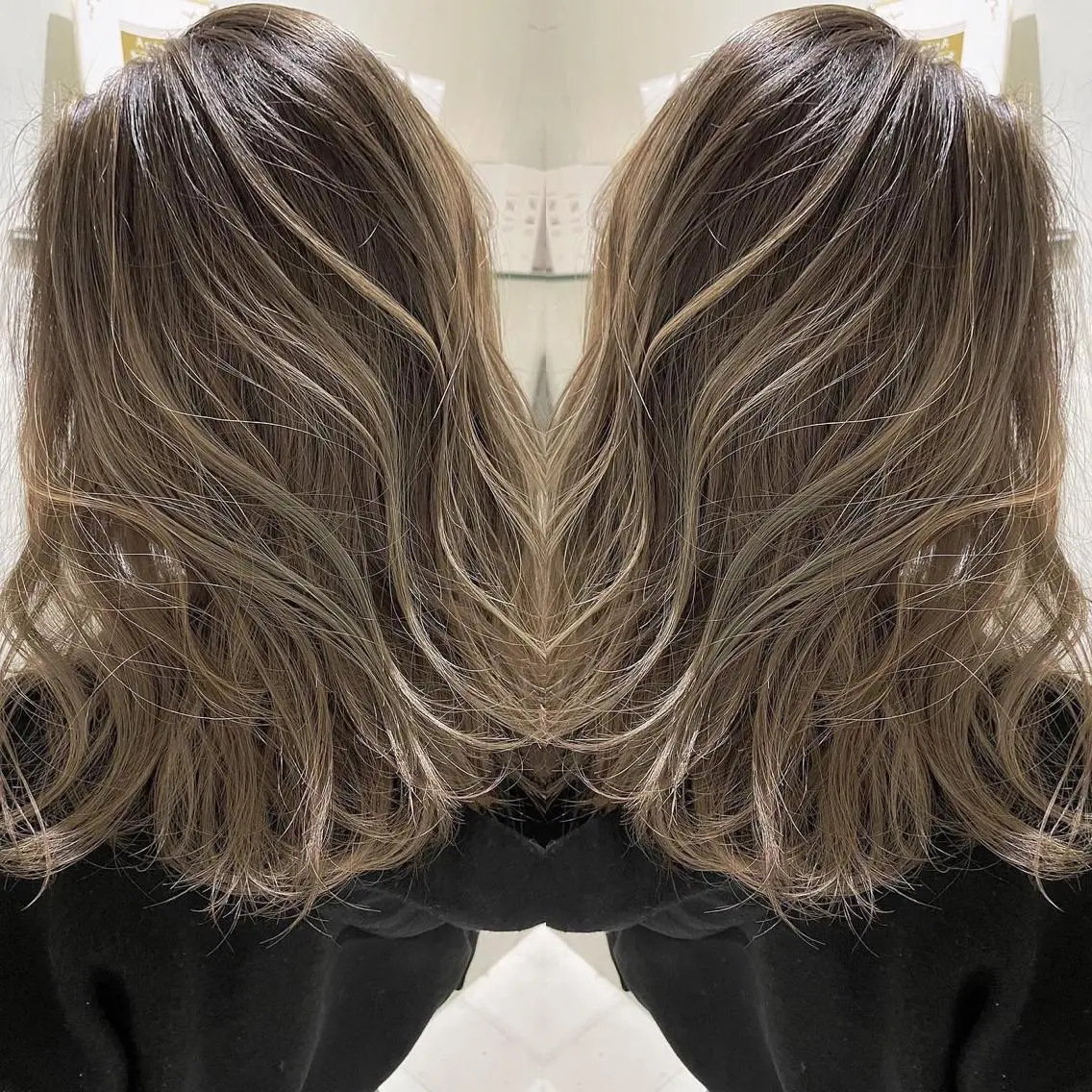 ミディアム カラー アッシュ ベージュカラー 外国人風カラー レイヤーカット ヘアカラー トリートメント 河合秀明/ショート /ボブ/レイヤーのヘアスタイル