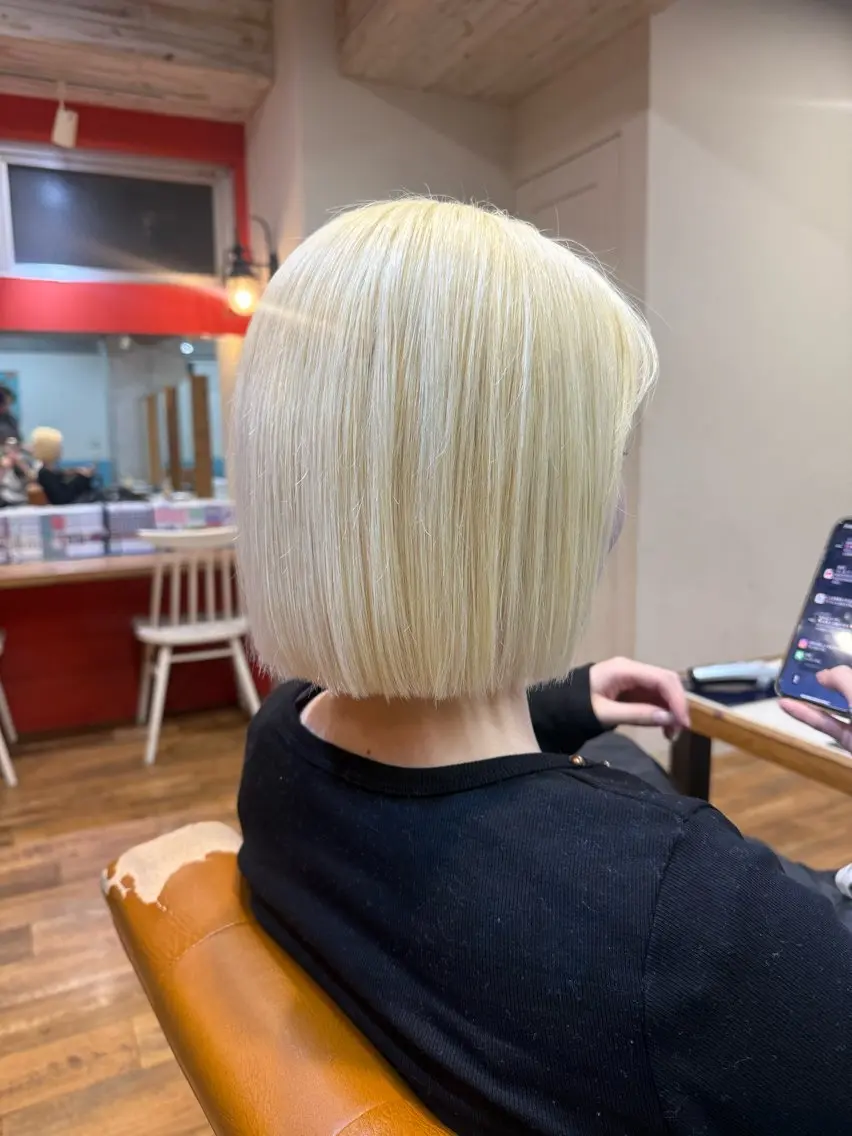 ミディアム カット トリートメント ヘアセット 💞艶カラー/ ブリーチ💞ユウカのヘアスタイル