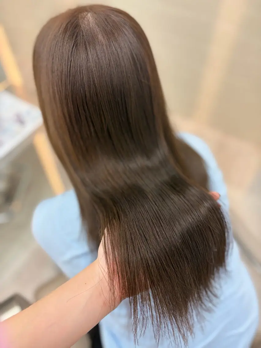 ロング カラー アッシュ ベージュカラー オリーブアッシュ ヘアカラー 🪽あすみ/透明感 /艶髪特化🪽のヘアスタイル