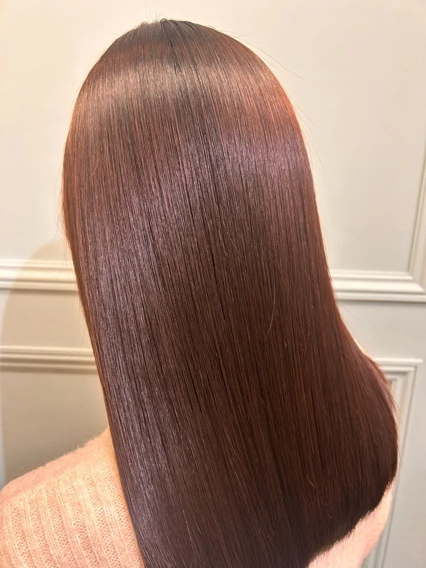 セミロング ハイライト 髪質改善 レイヤーカット トリートメント カット ヘアカラー 縮毛矯正 トリートメント ✨メテオ　髪質改善✨ シバタのヘアスタイル