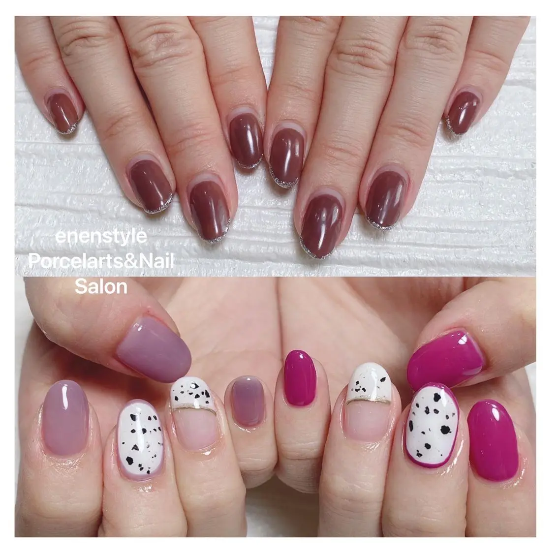 ミディアム ネイル ハンドネイル 🐾enen style 🐾のネイルデザイン