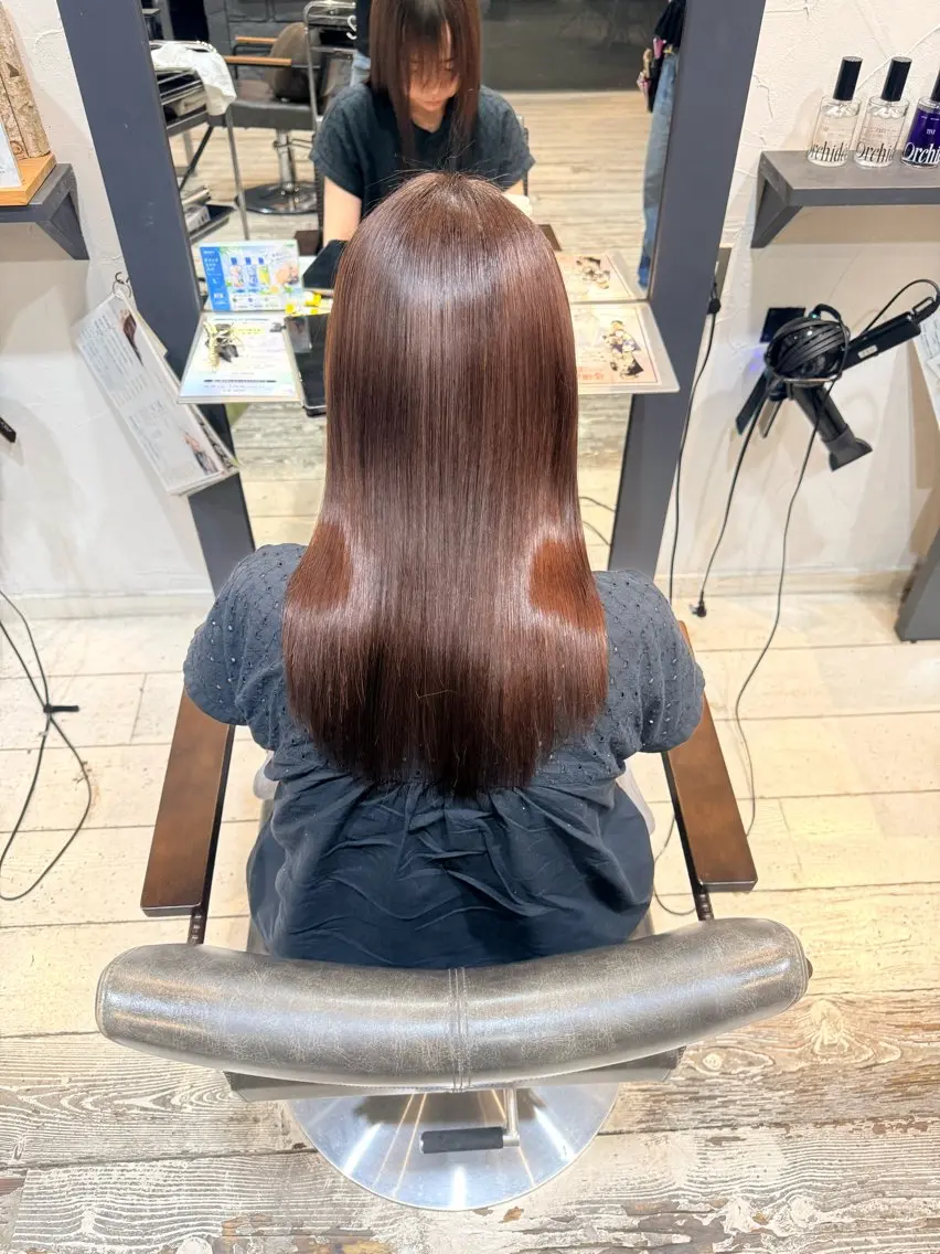 ロング 縮毛矯正 髙松 琉杏のヘアスタイル