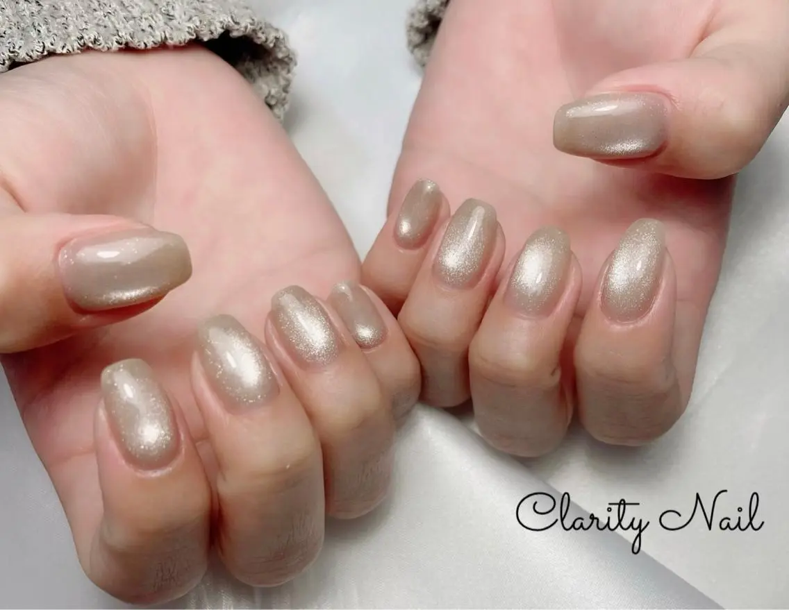 ネイル マグネットネイル ワンカラーネイル ハンドネイル Clarity Nailのネイルデザイン