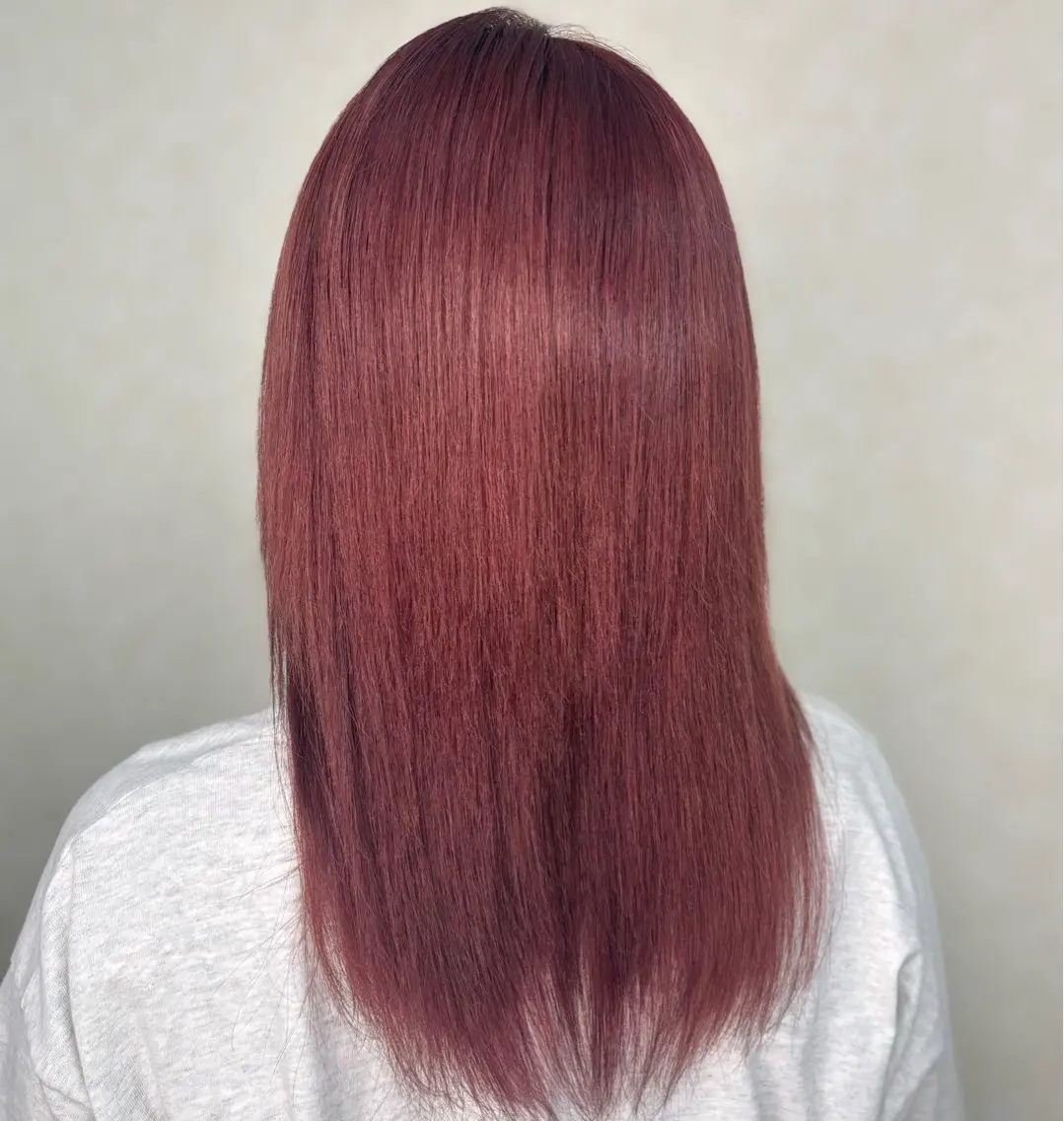 カラー ブリーチ ブラウンカラー ピンクカラー ハルミヘアリゾート 蒼唯のヘアスタイル