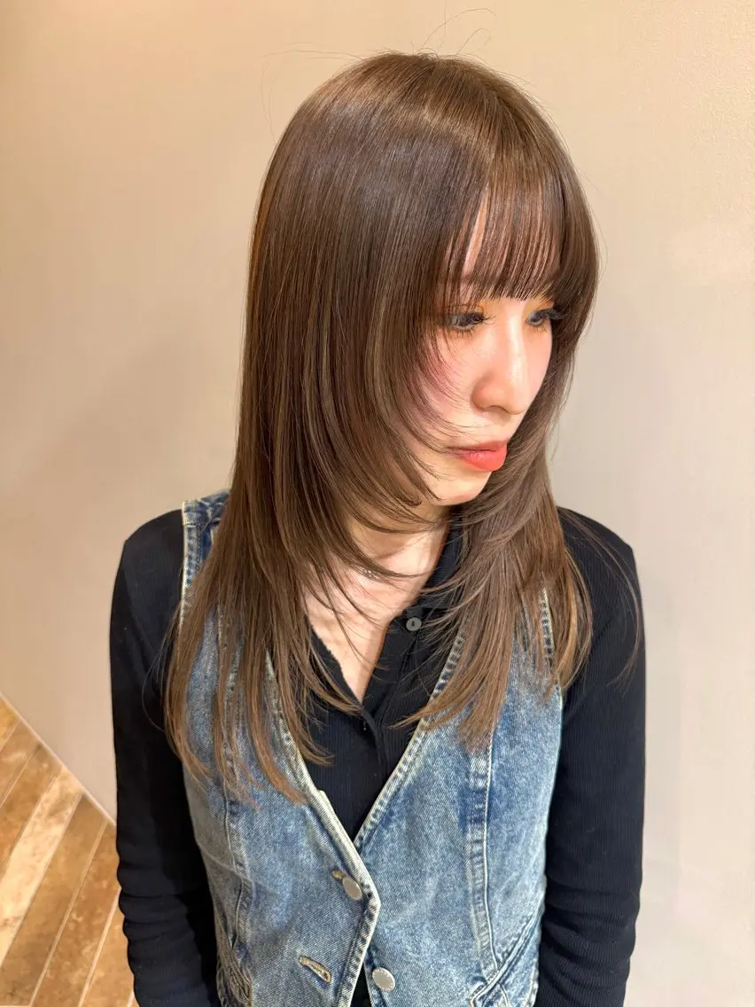 ロング カラー アッシュ アッシュブラウン ブリーチ ブラウンカラー 透明感カラー ヘアカラー 似合わせカラー/ 松岡茉和🐼🌈🌟のヘアスタイル