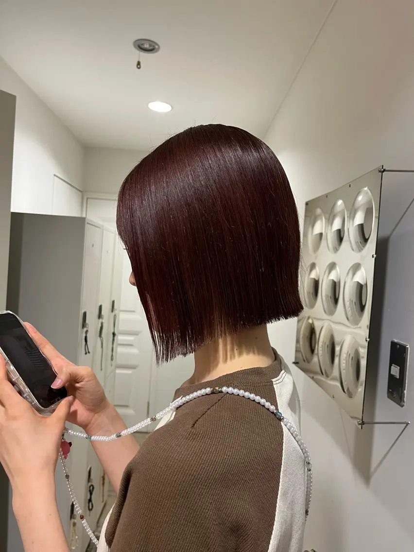 ショート ピンクブラウン 🟡ひろの/ツヤ カラー/髪質改善🟡のヘアスタイル