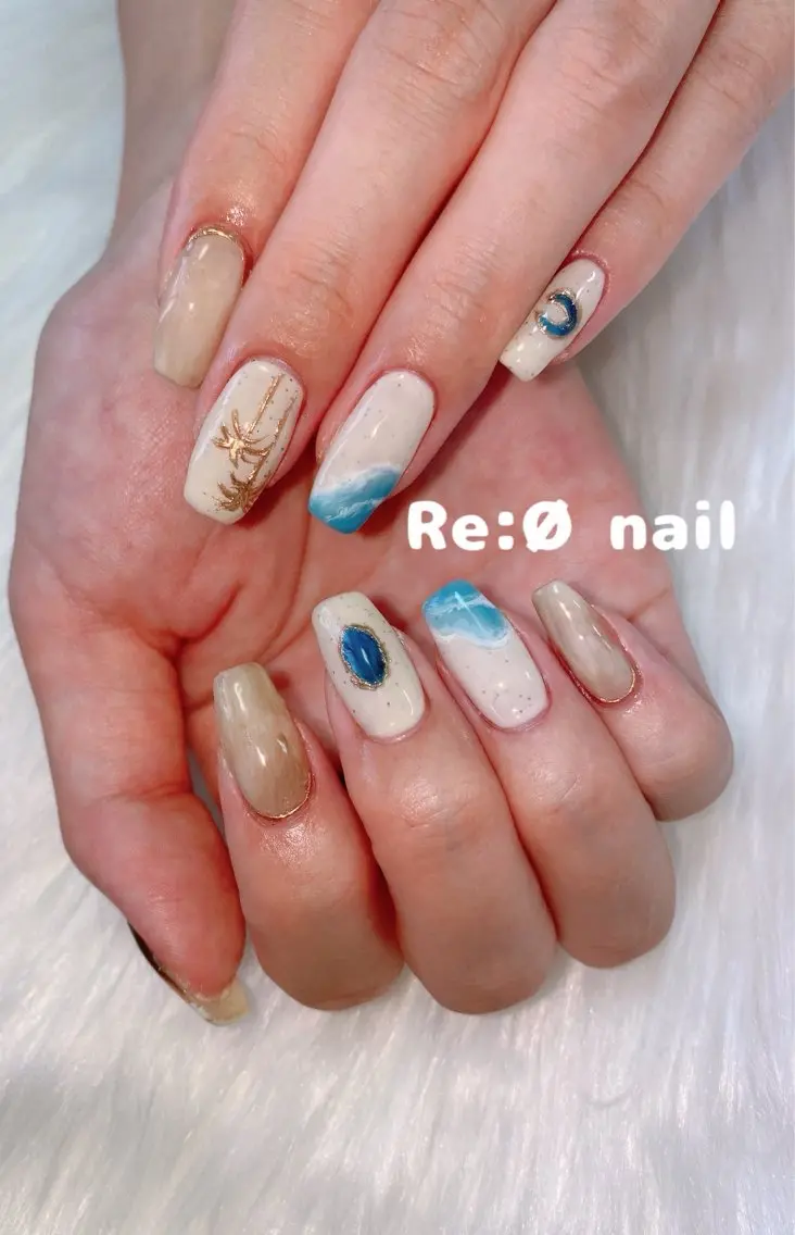 ネイル ハンドネイル Re:Ø nail 🩵TSUJIのネイルデザイン