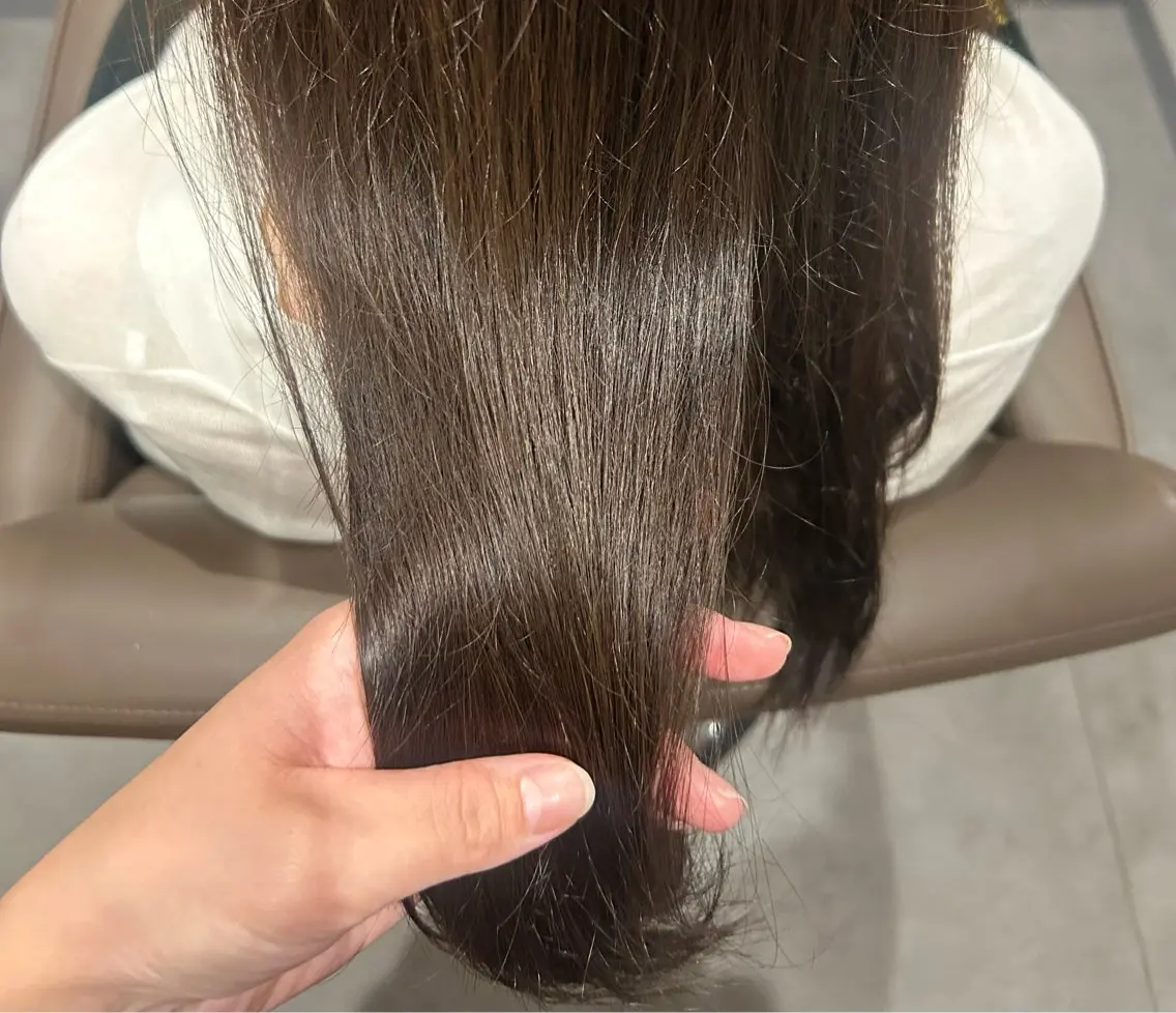 セミロング カラー ベージュカラー 透明感カラー 髪質改善 ヘアカラー 🎀赤み消し カラーyui🎀のヘアスタイル