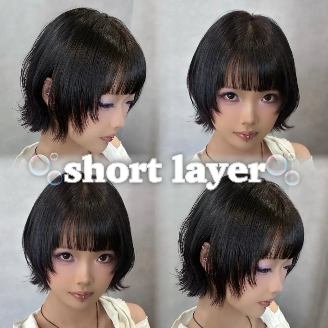 ショート カラー レイヤーカット カット ヘアカラー TheEct🫧ca now SUZUNOのヘアスタイル