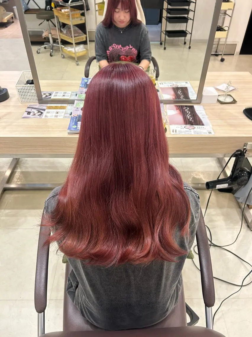 ロング ヘアカラー 北崎 花のヘアスタイル