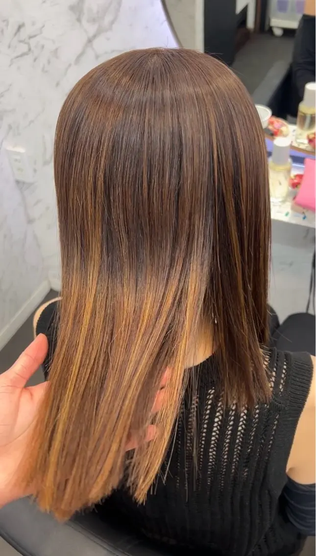 ロング 縮毛矯正 縮毛矯正 カット¥1100 ✂️MIUのヘアスタイル