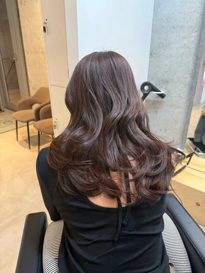 ロング ヘアカラー 新宿/ベージュ/ 透明感カラー/タクマのヘアスタイル