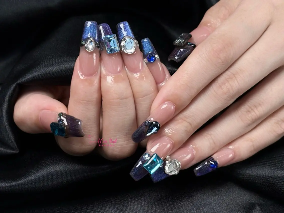 ネイル 桜ネイル 長さ出し フラワーネイル フレンチネイル ジェルネイル ハンドネイル ACon NailSalonのネイルデザイン