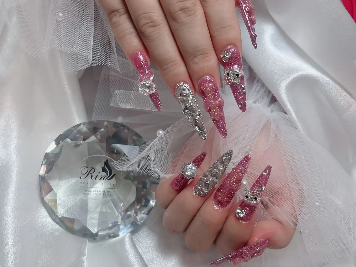 ネイル クリアネイル ドット フットネイル ジェルネイル グリーン ハンドネイル Rin Nail 新大久保店のネイルデザイン