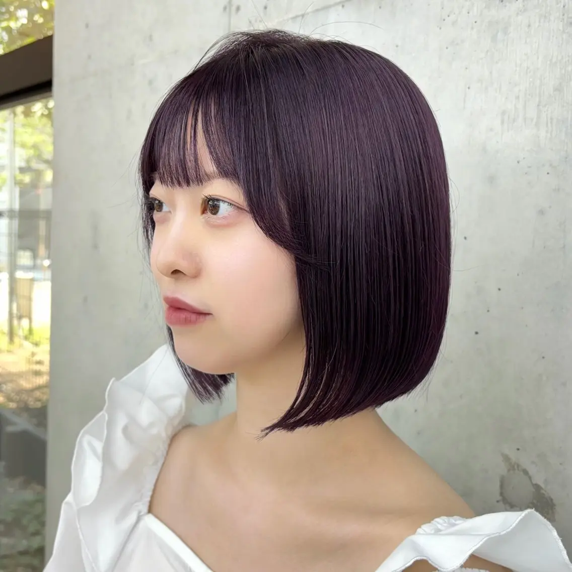 ショート カラー 透明感カラー ボブ mei タッセルボブ 縮毛矯正🧚‍♂️のヘアスタイル