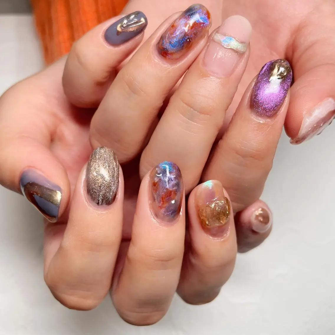 ネイル ニュアンスネイル ショートネイル シンプルネイル & BE nail アンドビーネイルのネイルデザイン