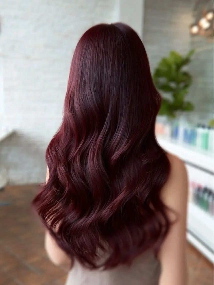 ロング カラー ヘアカラー 🍒モテ暖色カラー × うる艶✧ ゆなのヘアスタイル