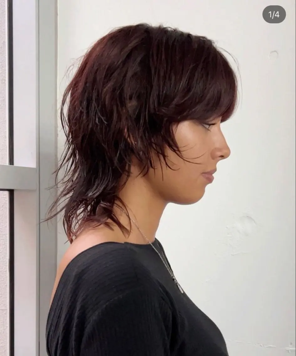 ミディアム YUUKI/ウルフ .ボブパーマのヘアスタイル