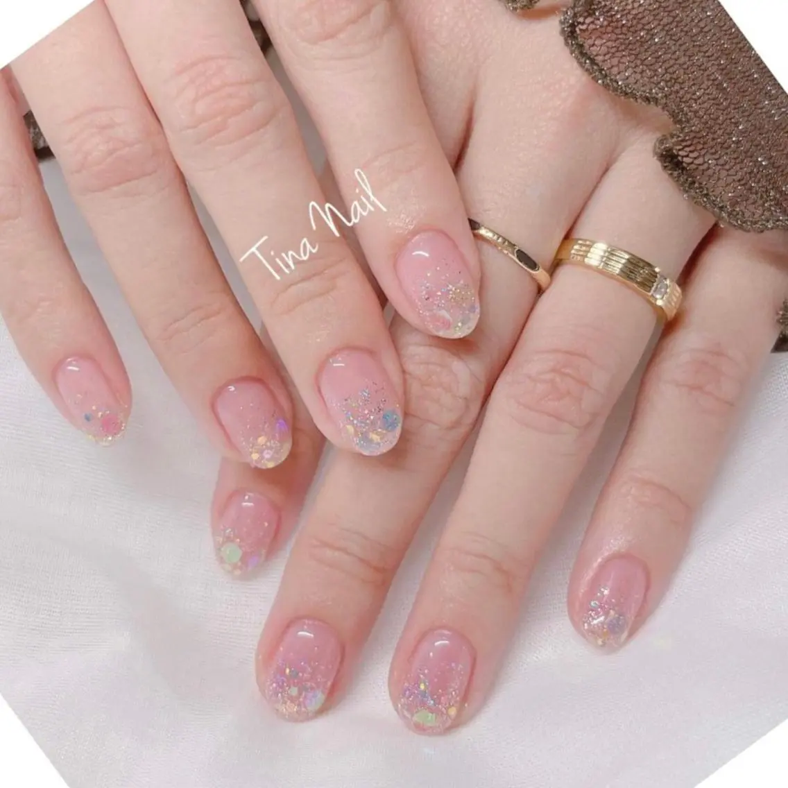 ネイル ラメ(グリッター) ラメグラデーション Tina Nailstudioのネイルデザイン