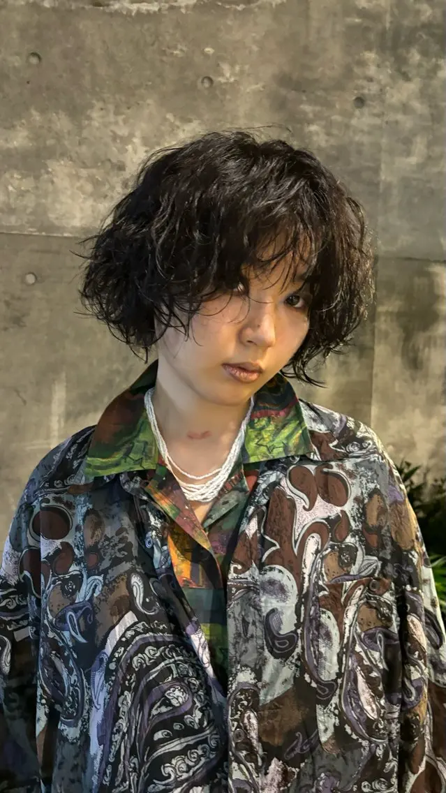 ミディアム カラー パーマ ヘアアレンジ 🌀パーマ レイヤー ボブ/marinoのヘアスタイル