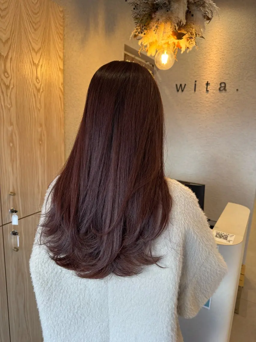 ロング カラー トリートメント 蟹江 聡太✨レイヤーカットのヘアスタイル
