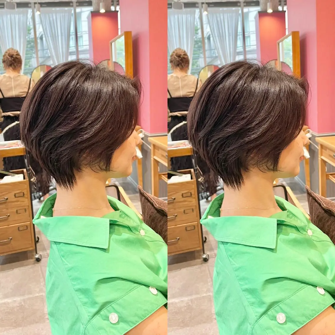 ショート カット ヘアカラー トリートメント 【ショートヘア】 岡 那輝のヘアスタイル
