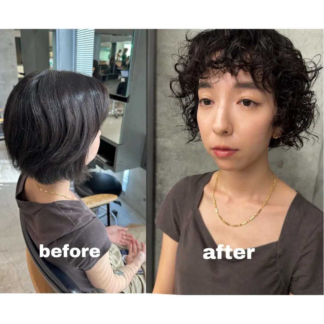 ミディアム パーマ カット パーマ お悩み解決パーマ hana🩰のヘアスタイル