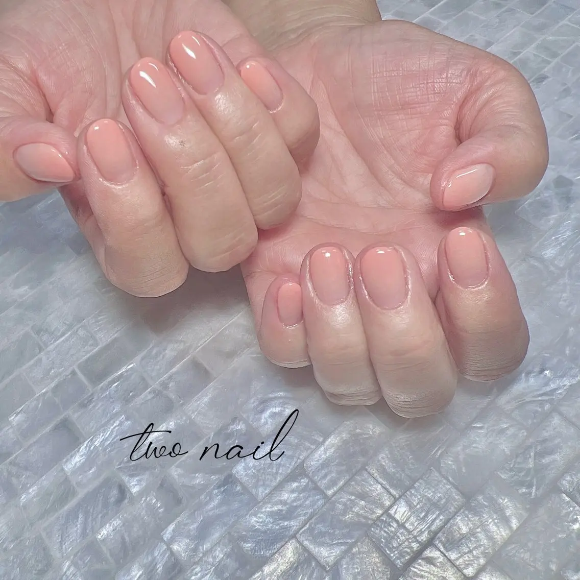 ネイル ネイルチップ ホワイト ハンドネイル two nailのネイルデザイン