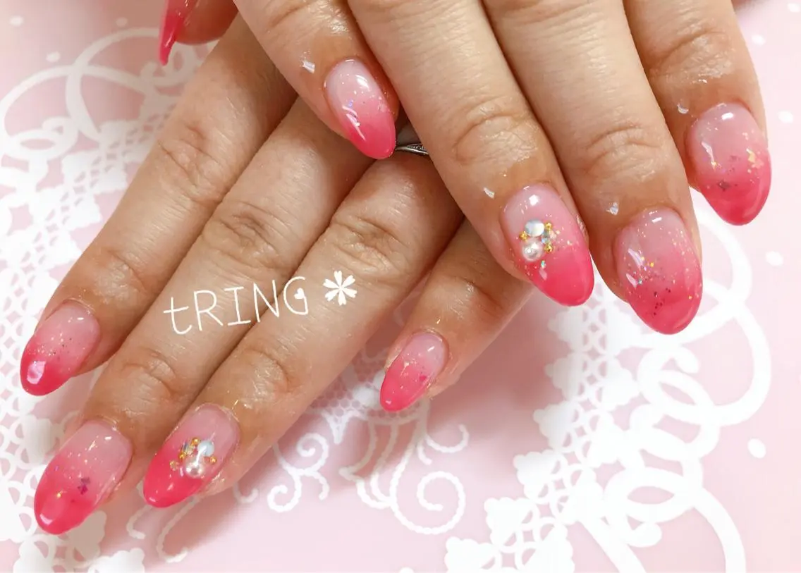 ネイル ハンドネイル tRING＊ しいの木台のネイルデザイン