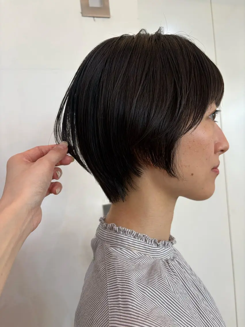 ショート ショートヘア 小顔カット 似合わせカット‪// 鶴我万唯華のヘアスタイル