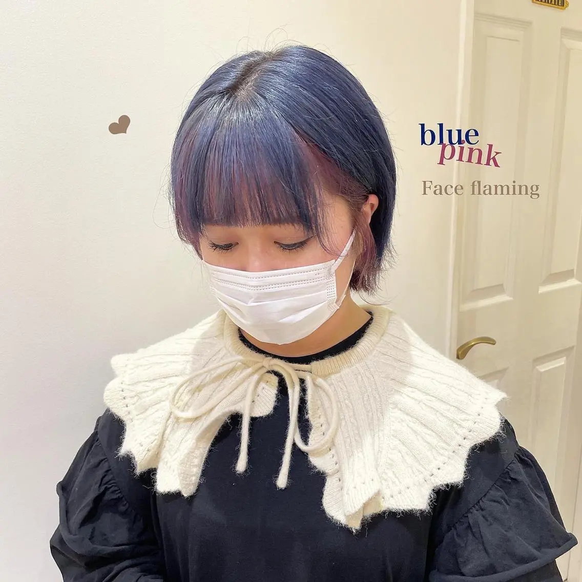 ショート カラー ブルーカラー ピンクカラー シールエクステ横浜 🐏☁️miminaのヘアスタイル