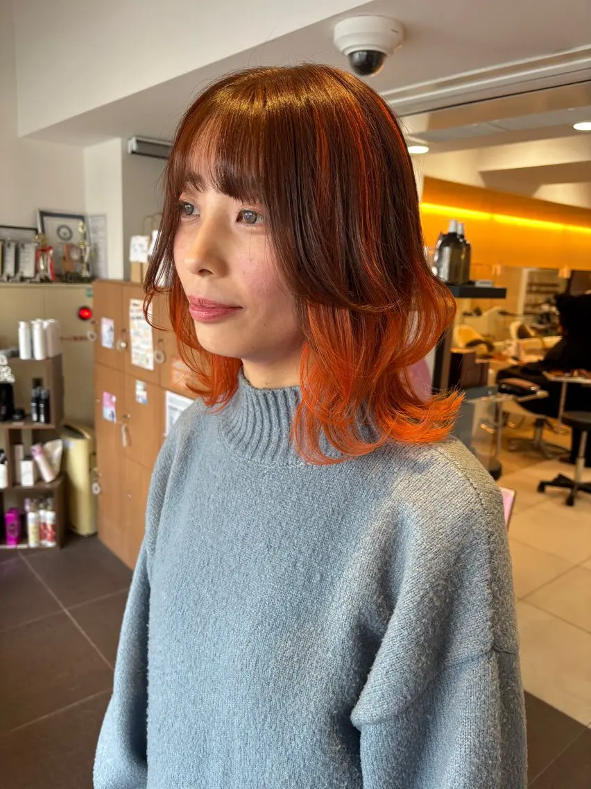 ミディアム ハイライト 透明感カラーブリーチ 🌼シゲモトアヤ🌼のヘアスタイル