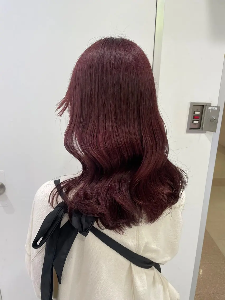 セミロング カラー 大人っぽ♡上品な暖色 ♡ブリーチなし♡のヘアスタイル