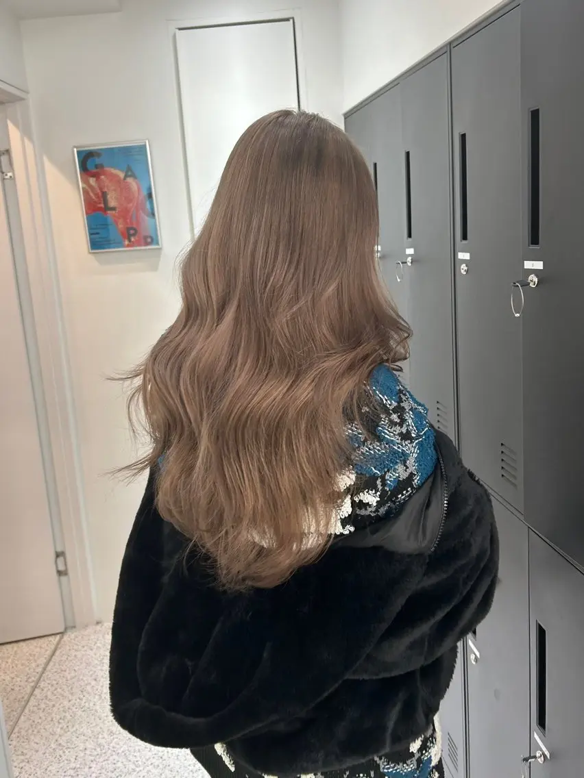 ロング カラー ブリーチ ブラウンカラー ブリーチなしカラー ヘアカラー トリートメント 💍モテる艶髪 透明感カラー💖のヘアスタイル