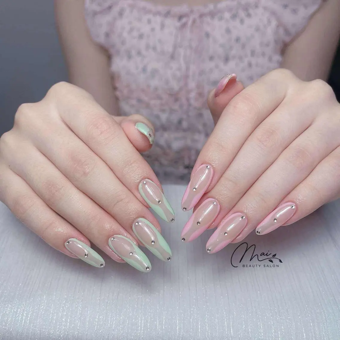 ネイル ジェルネイル パラジェル ワンホンネイル MaiBeauty Niのネイルデザイン