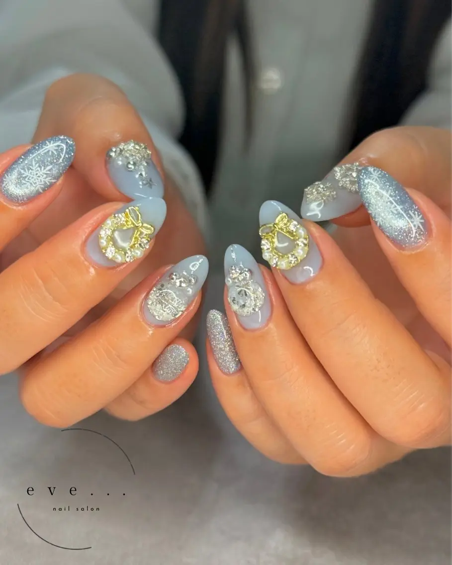 ネイル 冬ネイル クリスマス ハンドネイル nail salon eve...のネイルデザイン