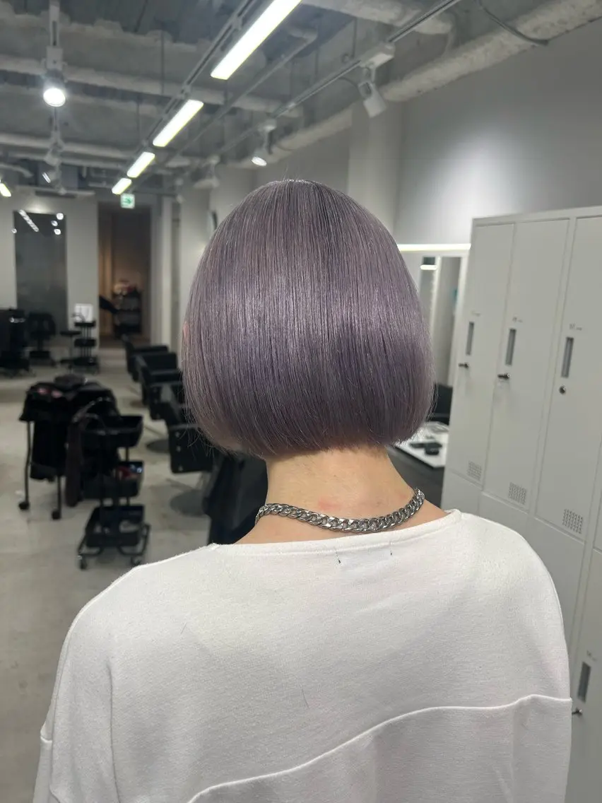 ショート カラー 透明感カラー ラベンダーカラー ヘアカラー Gisel みらののヘアスタイル