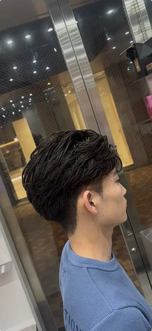 ミディアム パーマ メンズ パーマ fifth  木下 浬玖のヘアスタイル