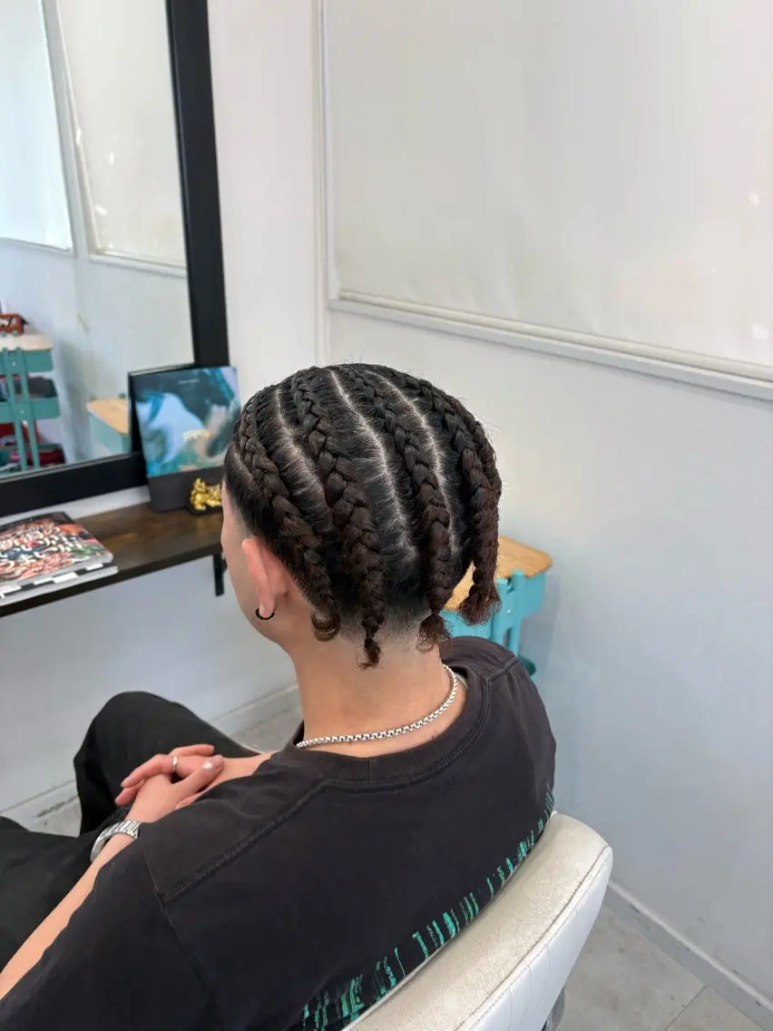 ショート メンズ エクステ ヘアセット 本間 颯太のヘアスタイル
