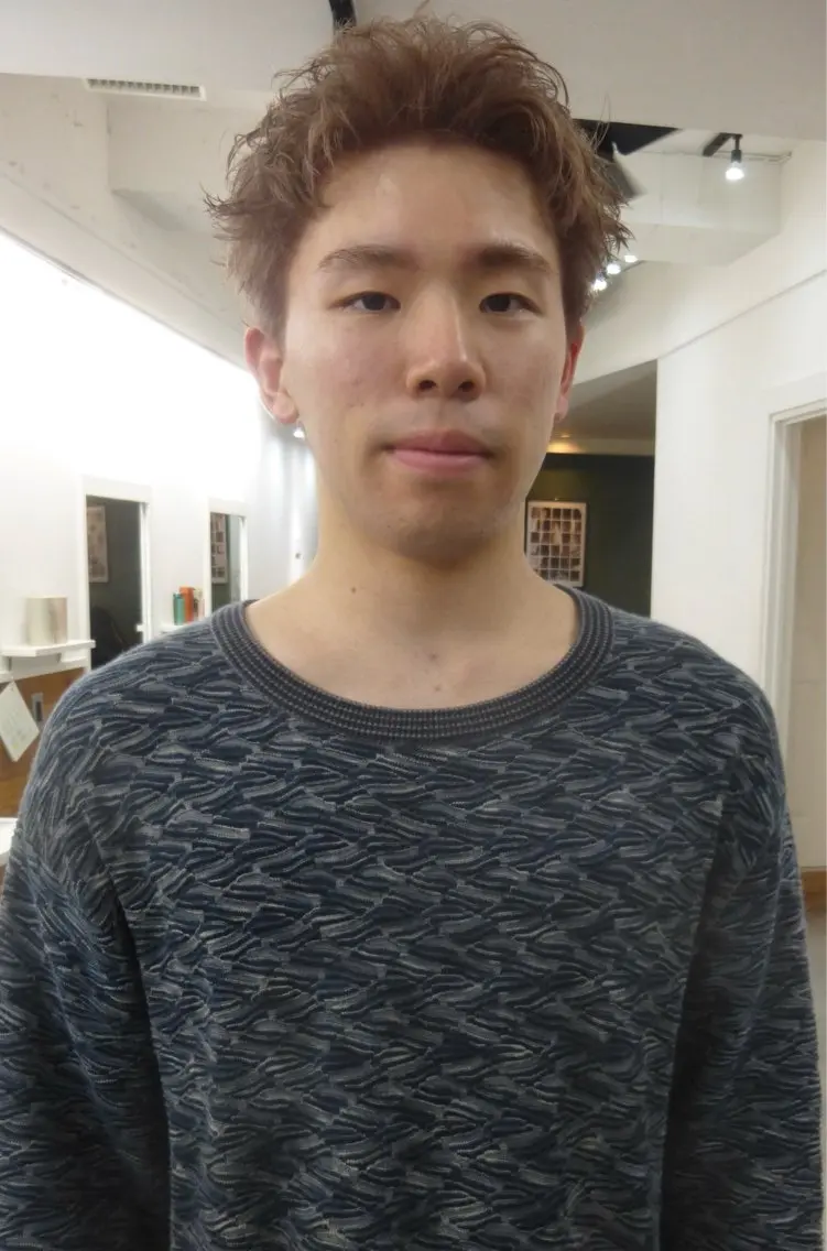 ショート カラー メンズ グランジヘア 無造作ヘアHYUGAのヘアスタイル
