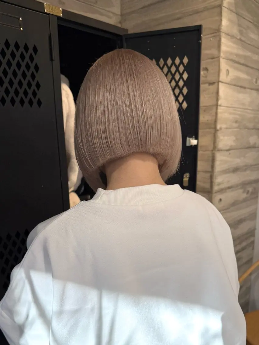 ミディアム カラー ヘアカラー 色落ち綺麗透明感カラ /ボブ/ナカツヒカルのヘアスタイル