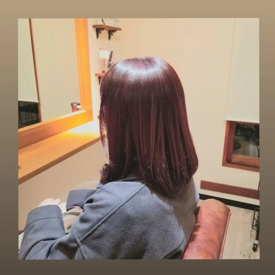 ミディアム カラー ブリーチ ブリーチなしカラー ピンクカラー ヘアカラー 松江 幸世のヘアスタイル