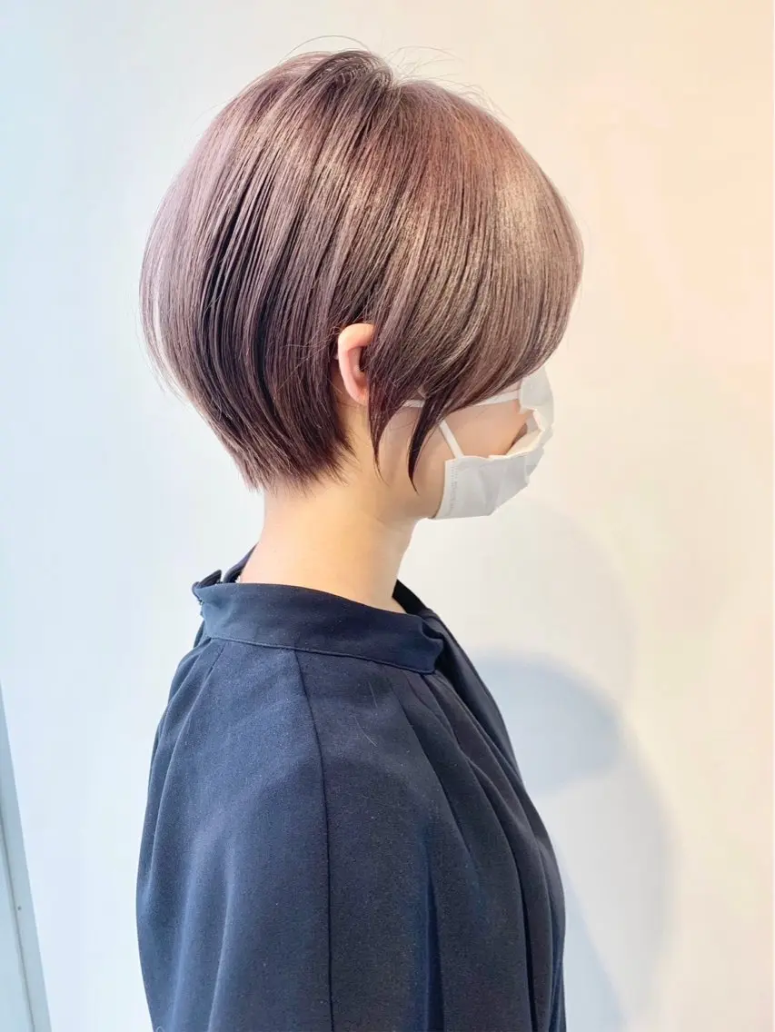 ショート カラー カット ヘアカラー トリートメント ⭐️小顔ショート⭐️ 大鷲拓海のヘアスタイル