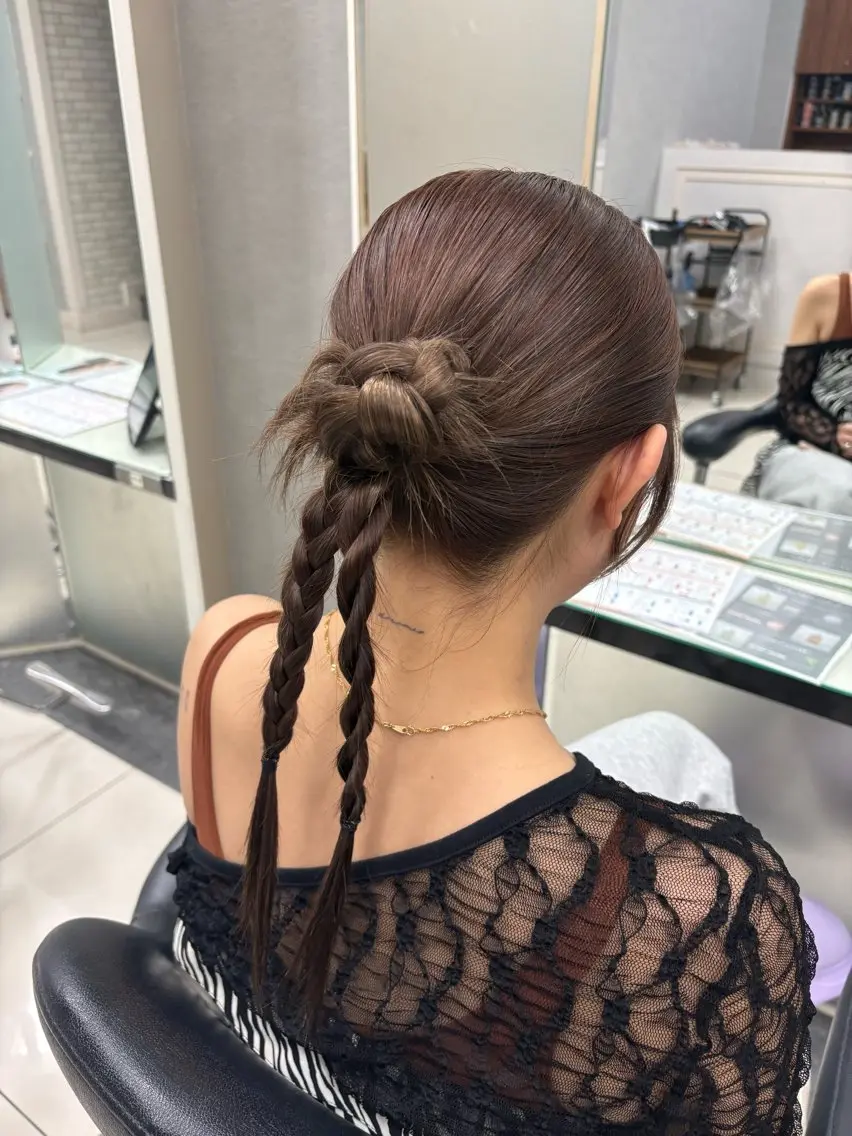 ヘアアレンジ ヘアセット 艶髪/透明感カラー 🫧韓国ヘアのヘアスタイル