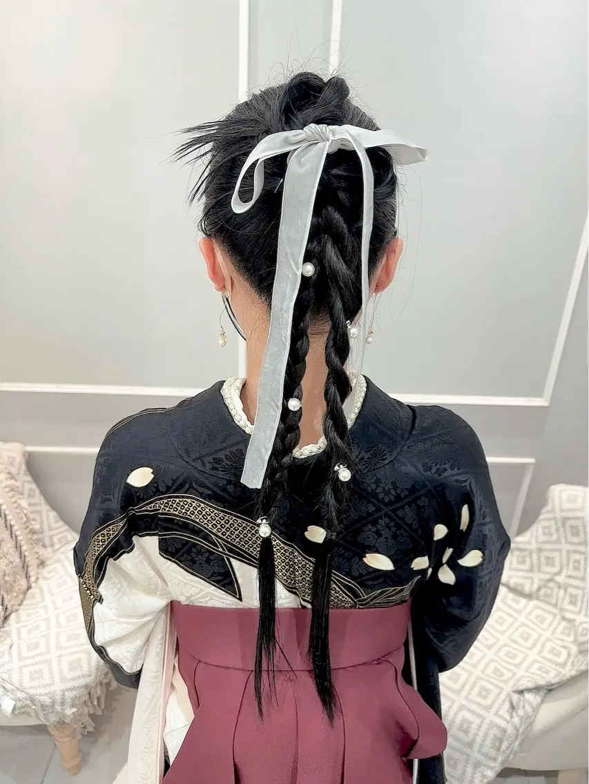 ロング ヘアアレンジ 韓国風ヘア 🦖鶴岡 香純🦖のヘアスタイル